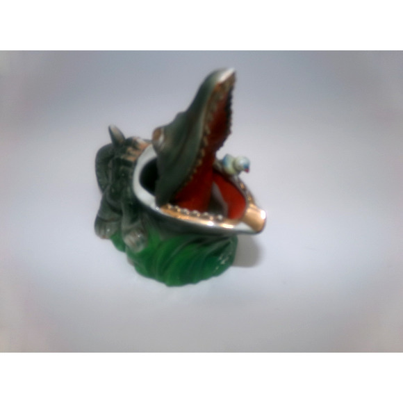 Vintage Nodder Bobber Ceramic Ashtray Dish Alligator Crocodile Jaw Japan 1950's - Picture 5 of 16